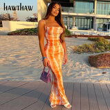 Women Summer Party Sleeveless Slim Printed Bodycon Beach Long Dress 2021 Female Clothing Streetwear Wholesale
