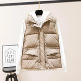 New Autumn Vest Chalecos Para Mujer Winter Vest Women Short Vest New Korean Stand Collar Down Cotton Waistcoat