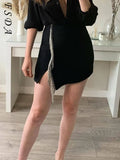 2021 Black Mini Bodycon Skirt Women Sexy Party Autumn Winter Casual Y2K Club High Waist Fashion Pencil Skirts