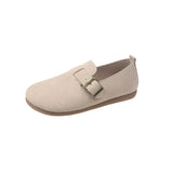 Zingj 2024 New Retro Bean Shoes Women's Flat Casual Pedal Soft Sole Fashion Single Shoes-Outfit