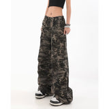Zingj Camouflage Cargo Pants Female Fall High Street Hip Hop Loose Straight Tube Mop The Floor Feeling Casual Long Pants