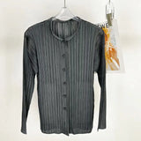 Folded Autumn New Solid Color Chinese Buckle Coat Shirt Daily Fashion Good Dress