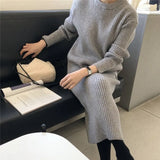 Quality Winter Women's Costume Knitting Skirt Suit Long Sleeve Sweater + Slim Skirt Two-Piece