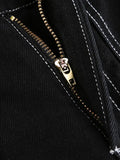Pocket Stitched High Waist Cargo Jeans-Outfit