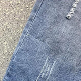 VAREY LIN 2025 New Spring Women Denim Skirts Casual Lace Irregular A-line Skirts High Waist Hole Split Denim Skirt Lady 211-0-Outfit