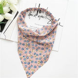 Flower Print Hair Scarf Floral Triangle Bandanas For WomenG Girls 2021 Boho Elastic Hair bands Headband Hair