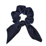 Chiffon Bowknot Elastic Hair Bands For Women Girls Solid Color Scrunchies Headband Hair Ties Ponytail Holder Hair