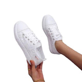 Large-Size Women's Shoes New Hollow Mesh Breathable Loose Cake Leisure Single Shoes