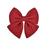 Pcs/lot Cute Solid Cotton Hair Bows With Clip For Girls Hair Clips Handmade Hairpins Barrettes Headwear Kids Hair