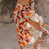 New Sexy Bikinis And Skirt Set One Shoulder Sleeve Swimwear Women High Waist Bathing Suit Beachwear Biquini