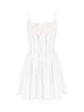 Sexy Babes Women's Pure Lust Lace Sling Skirt Pony Dress Body-Dexy White Dress Dress