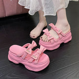 Fairy Wind Thick Bottom Muffin Increased Small Cool Slippers Female With Skirt Summer Wear 2025