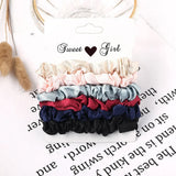 Set Scrunchies Hair Ring Candy Color Hair Ties Rope Autumn Winter Women Ponytail Hair Accessories 4-6Pcs Girls Hairbands