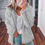 new women's hooded woolen fleece autumn and winter