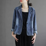 Zingj Blazer Female Autumn 2024 The New Art Retro Jacket Korean Version Loose Casual Coat Ins Tide-Outfit
