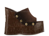 Coarse Slippers Women 2025 New Large-Size Wearing Thick-Soled Waterproof Table Sandals Metal Buckle