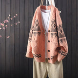 spring and autumn fashion new loose button long-sleeved knitted cardigan women's