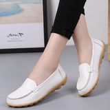 Women Flats Ballet Shoes Woman Cut Out Leather Breathable Moccasins Women Boat Shoes Ballerina Ladies Casual
