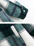 Vintage Pockets Oversized Plaid Shacket-Outfit