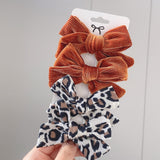 Leopard Print Hairpins Bowknot Hair Clips For Cute Girls Cotton Safty Barrettes Hairgrip Headwear Kids Hair