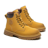 Zingj Yellow Boots 2023 Spring & Autumn British High Gang Couples Boots Desert Work Dress Short Boots Locomotive Martens
