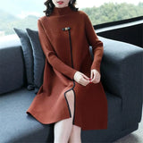 Pullover Autumn And Winter New Korean Women's Long Section Lazy Wind Lady Loose Long-sleeved Sweater