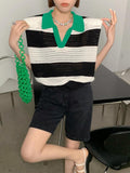 Patchwork Knitted Striped Tank Top Sleeveless Summer Top Korean Fashion 2022 New Harajuku Streetwear Tanktop