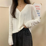 Zingj Thin V-Neck Long-Sleeved Sweater Coat Female Autumn 2024 New Korean Version Of Net Celebrity Large Size Bottom Shirt Tide-Outfit