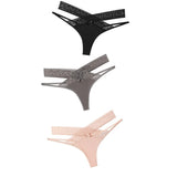 Set Women Sexy Lace Panties Transparent Low-waist Underpant Hollow Out Thong Female Seamless G-string Underwear
