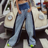 Trend Jeans Women's 2025 New High Waist Loose Thin Color Long Bell Bottoms Mop Pants
