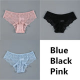 Sexy Women Lace Panties Underwear Seamless Transparent Panties Thongs Low Waist Hollow Briefs Solid Female Panty
