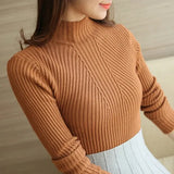 Sweater Women Fashion 2021 Autumn Winter Black Tops Women Knitted Pullovers Long Sleeve Jumper Pull Femme