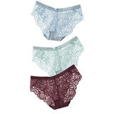 Sexy Lace Panties Soft Breathable Briefs Women Underwear Ladies Panty Transparent Low-Rise Underpants Lingerie Intimates
