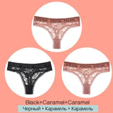 Floral Lace Underpants Women Thong Lingerie Sexy Panties Perspective Underwear Panties Solid Briefs For Female
