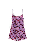 Fashion Vintage Print Spaghetti Strap Dress Sleeveless Off Shoulder Korean Sweet Streetwear Harajuku Sexy Slim Mini