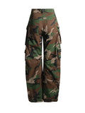 Hip-Hop Fall 2025 New Middle Waist Silhouette Long Multi-Pocket Camouflage Heavy Industry Jeans