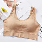 Bras For Women Solid Push Up Bra Cotton Bralette Brassiere Comfortable Wireless Underwear V Back Female Sexy