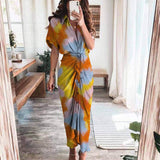 Short Sleeve Spring Dresses Fashion Summer Turn-down Collar Women Party Dress Elegant Button Office Lady Shirt