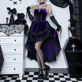 Summer New Dark Sexy Hot Girl Slim, Neck Tie, Waist Pull-Down Dress