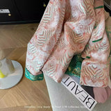 Feather Coat New Chinese Color Impact Embroidery Jacquard Collar Coat 2024 Female Spring Style Tang Style Song Brocade