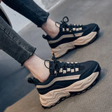Zingj Sports Shoes Female 2023 Summer Rubber PU Color Cake Platform Bottom Lightweight Casual Fashion Dad Shoes