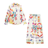 Poplin Shirt 2918047 Printed Pajamas Style Trousers 2903047