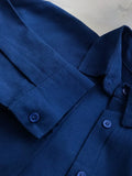 New Spring Double Pockets Turn-down Collar Cotton Women's Blouse Casual Loose Female Blouse Tops Workwear