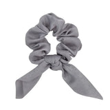 Chiffon Bowknot Elastic Hair Bands For Women Girls Solid Color Scrunchie Headband Hair Ties Ponytail Holder Hair