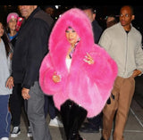 Neon Faux Fur Hooded Coat- Outfit