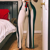 Women Skinny Striped Colorblock Lace up Cutout Bandeau Jumpsuit Summer Sexy Romper