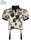 Women's Shirt and Blouse Y2k Vintage Chinese Style Harajuku Casual Elegant Fashion Short Sleeve Floral Print Shirt 2023