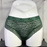 Fashion Women Sexy Lace Panties Low-waist Underwear Female G String Transparent Lingerie LOVE Letter Embroidery