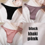 Panties Cotton Briefs Female Underpants Sexy Thong Pantys Underwear Solid Color Intimates Lingerie For Women