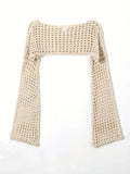 Vintage Crochet Cropped Sweater with Flared